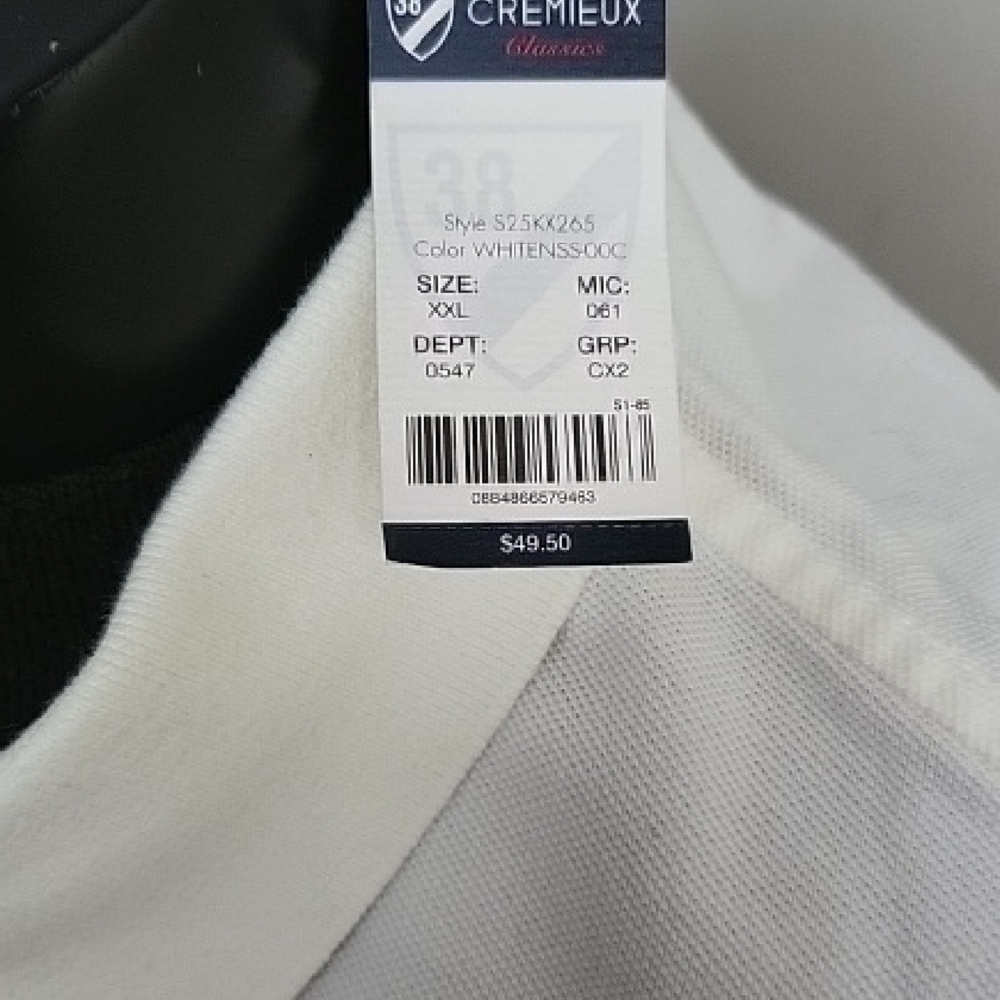 2 Daniel Cremieux White Classic Polo Shirt (2) XXL NWT - Picture 4 of 16